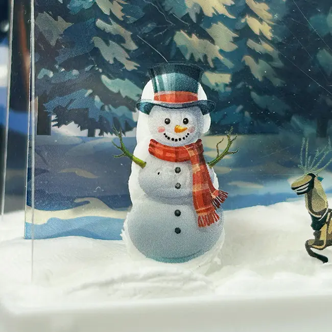 3Dアート「クリスマス」介護レクリエーション作成風景1