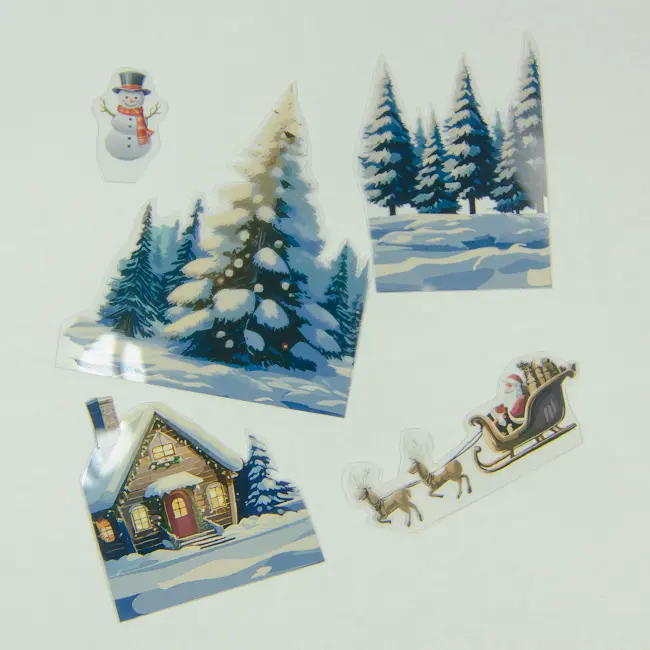 3Dアート「クリスマス」介護レクリエーション作成風景2