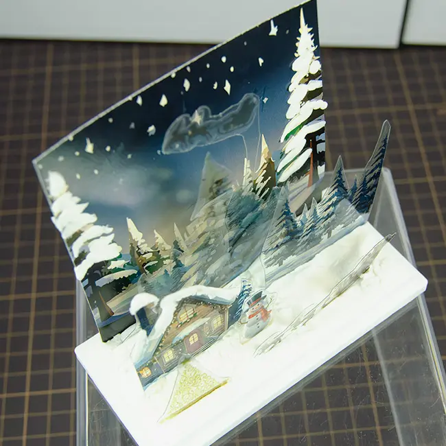 3Dアート「クリスマス」介護レクリエーション作成風景3