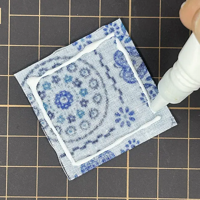 パッチワーク「トートバッグ」介護レクリエーション作成風景1