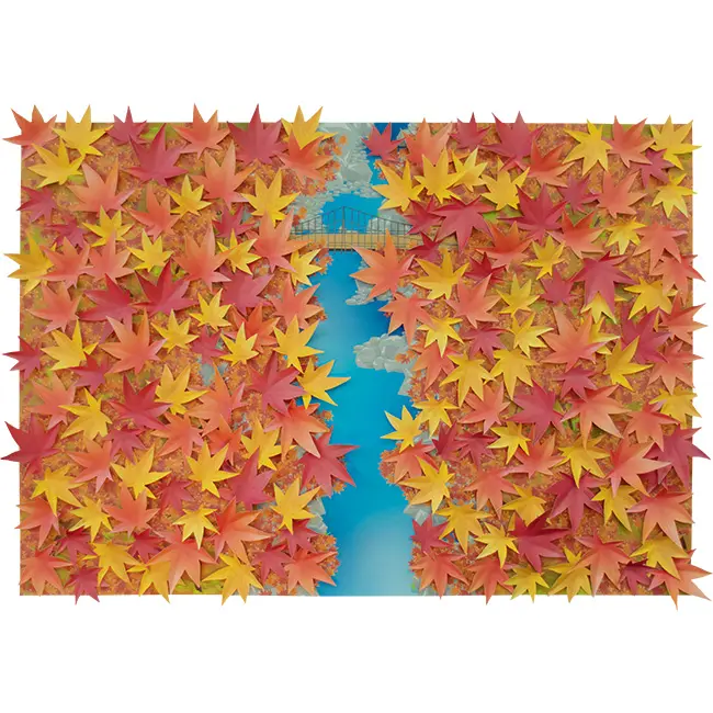 共同制作キット ペーパーアート「紅葉」介護レク共同制作キット