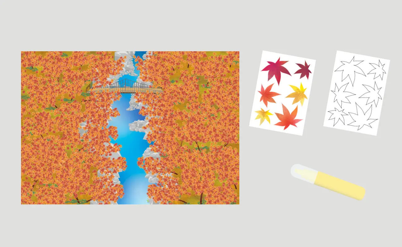共同制作キット ペーパーアート「紅葉」介護レク共同制作キットキット