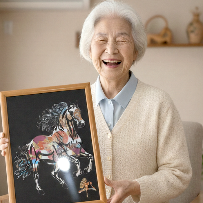 成功で笑顔になる