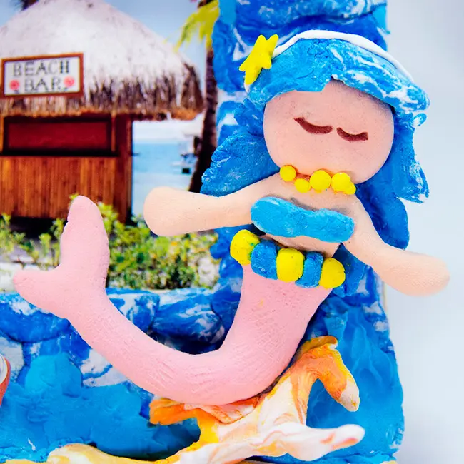 フォトスタンド「海・貝殻」 制作1