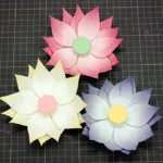 ペーパーアート「蓮」 制作3