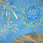 デコレーションペイント「花火」 制作2