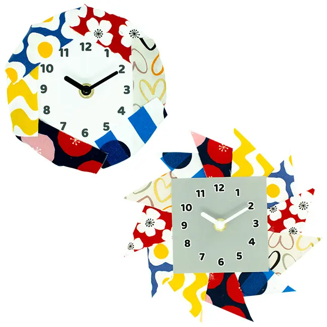 ファブリックアレンジメント「時計」