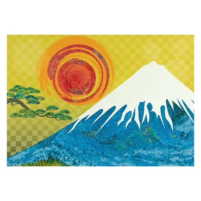 ペーパーコラージュ「富士山」